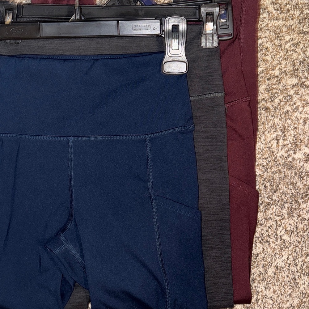 American Eagle Outfitters Navy, Grey, and Burgundy Leggings